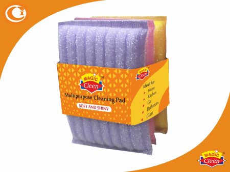 Magic Cleen Shiny Scourer foam scrub pads Pack of 3